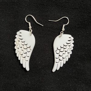 Acrylic angel wing earrings